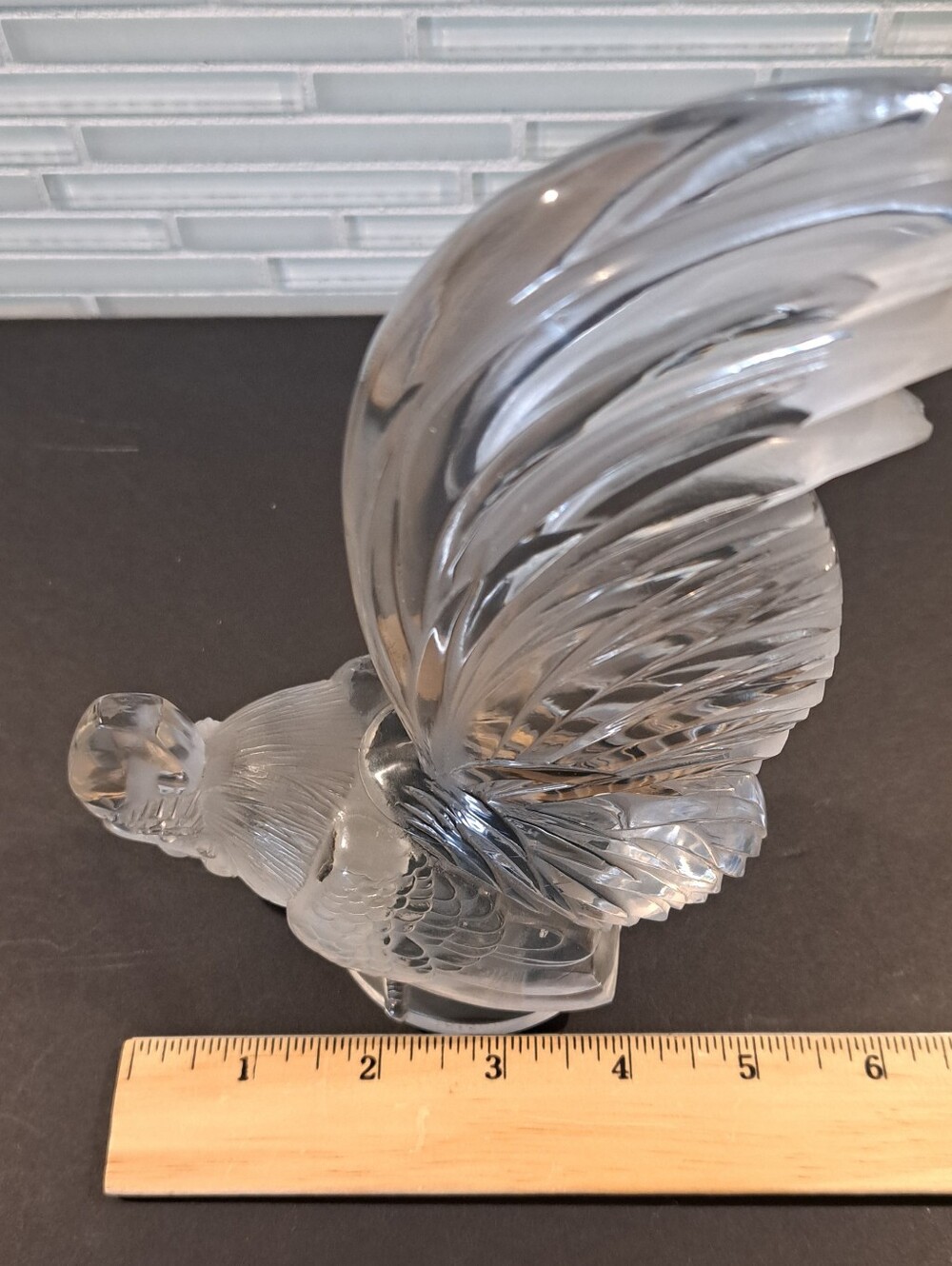 Lalique Clear Crystal Rooster Sculpture - Picture 3 of 14